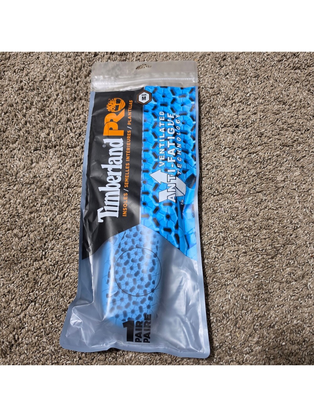 Timberland PRO Ventilated Anti-Fatigue Insoles Size M A6667 Black Blue
